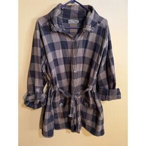 Willow XL Plaid long shaket jacket